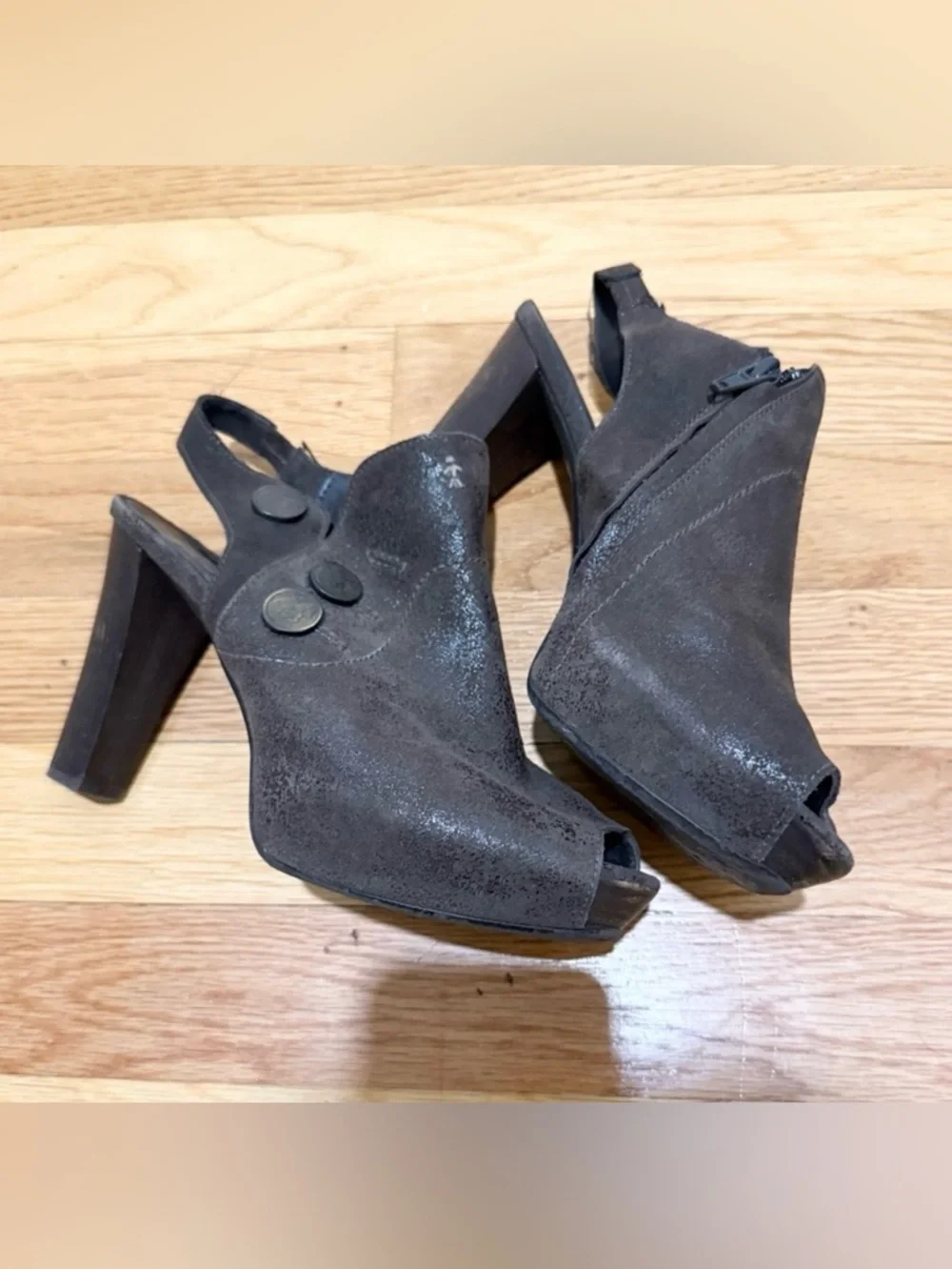 Henry Beguelin Platform Open-Toe Sling-Back Heels